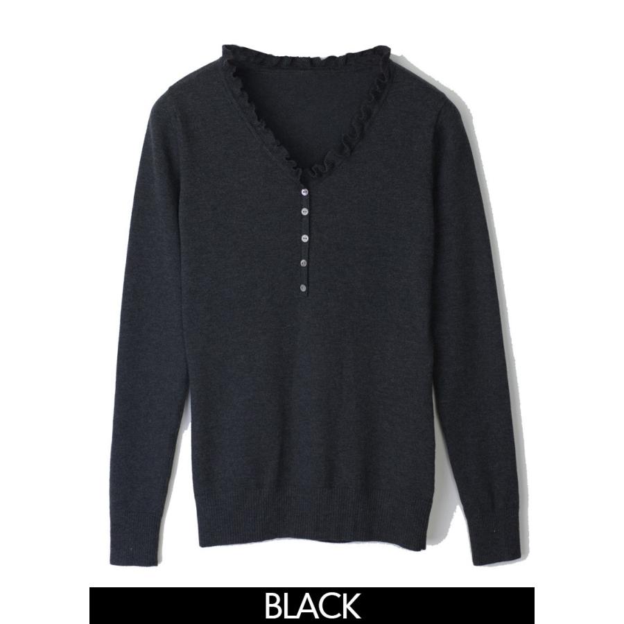 ニット トップス フリル ヘンリーネックニットトップス |  | 05