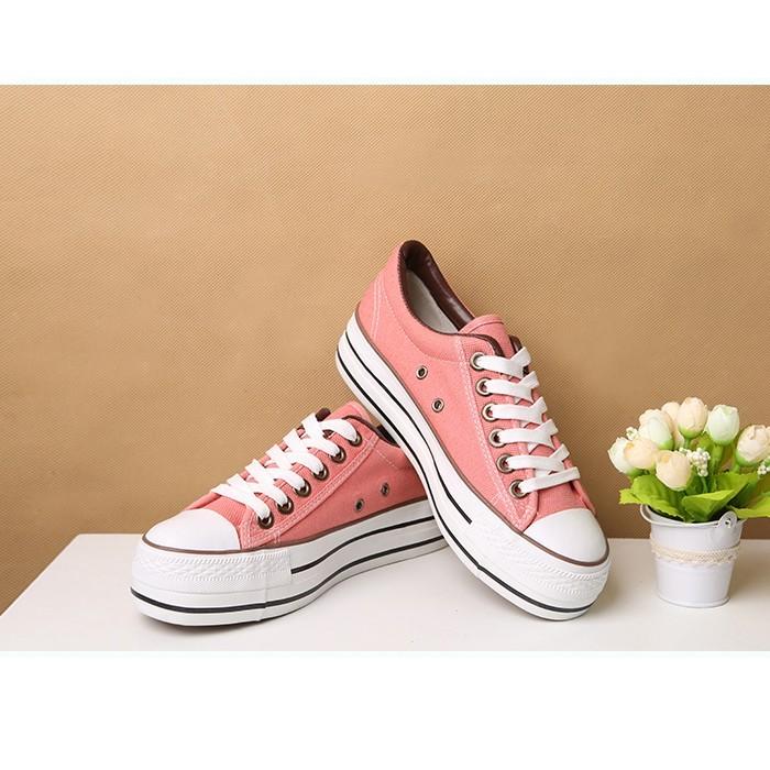 スニーカー レディース 厚底ボーダーソールキャンパスローカットスニーカー 靴 シューズ |  | 02