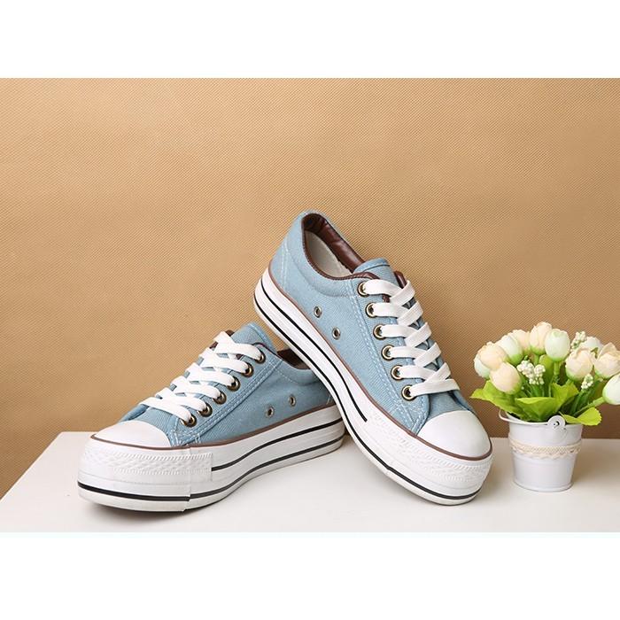 スニーカー レディース 厚底ボーダーソールキャンパスローカットスニーカー 靴 シューズ |  | 03