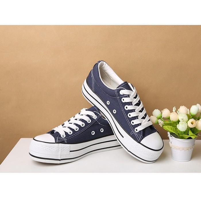 スニーカー レディース 厚底ボーダーソールキャンパスローカットスニーカー 靴 シューズ |  | 04