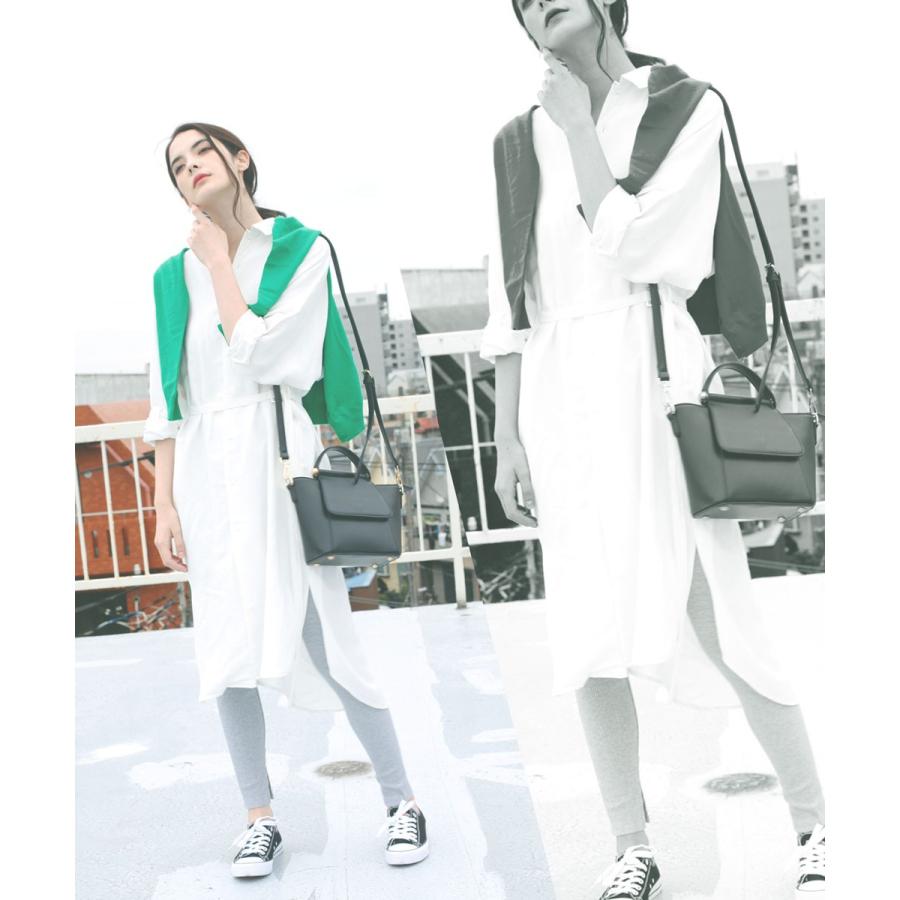 シャツワンピース テンセル シャツ ワンピース シンプル ロングシャツ 通勤 |  | 06