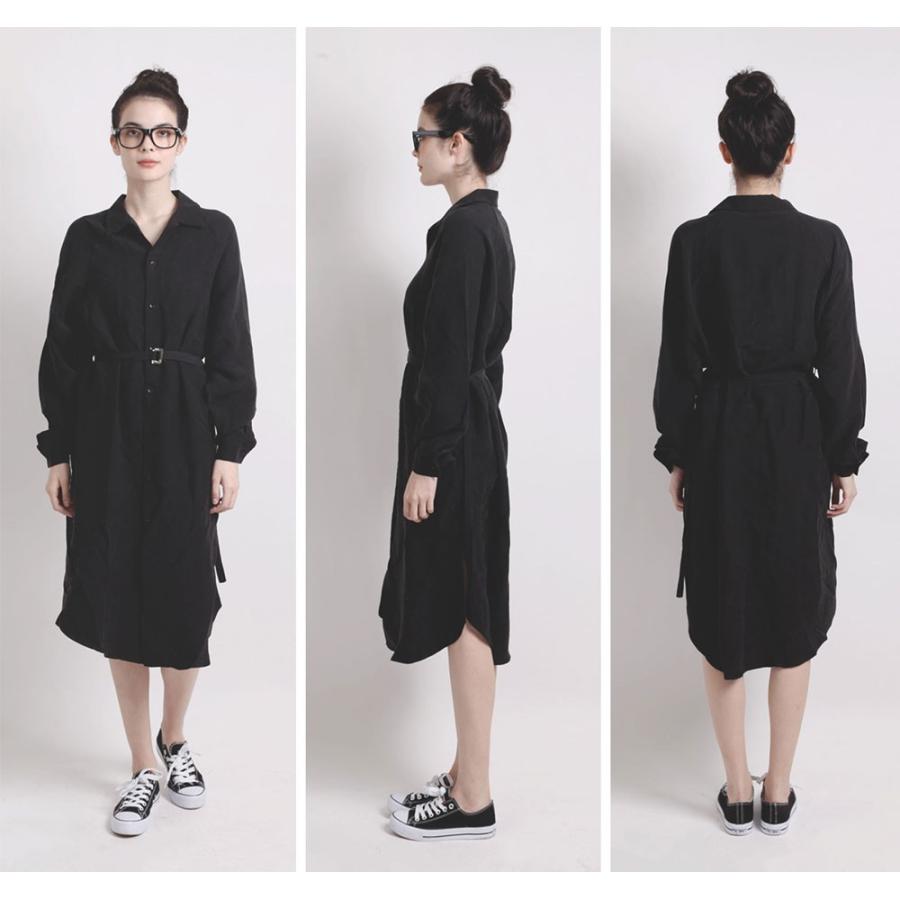 シャツワンピース テンセル シャツ ワンピース シンプル ロングシャツ 通勤 |  | 08