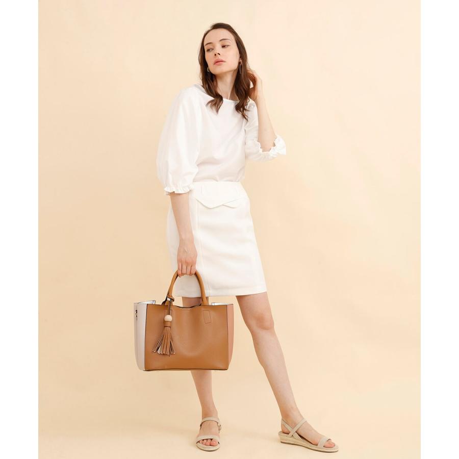 タイトスカート ペプラム 春 スプリング 春服 ひざ丈 ウエストペプラムタイトスカート 仕事 職場 通勤 デート |  | 01