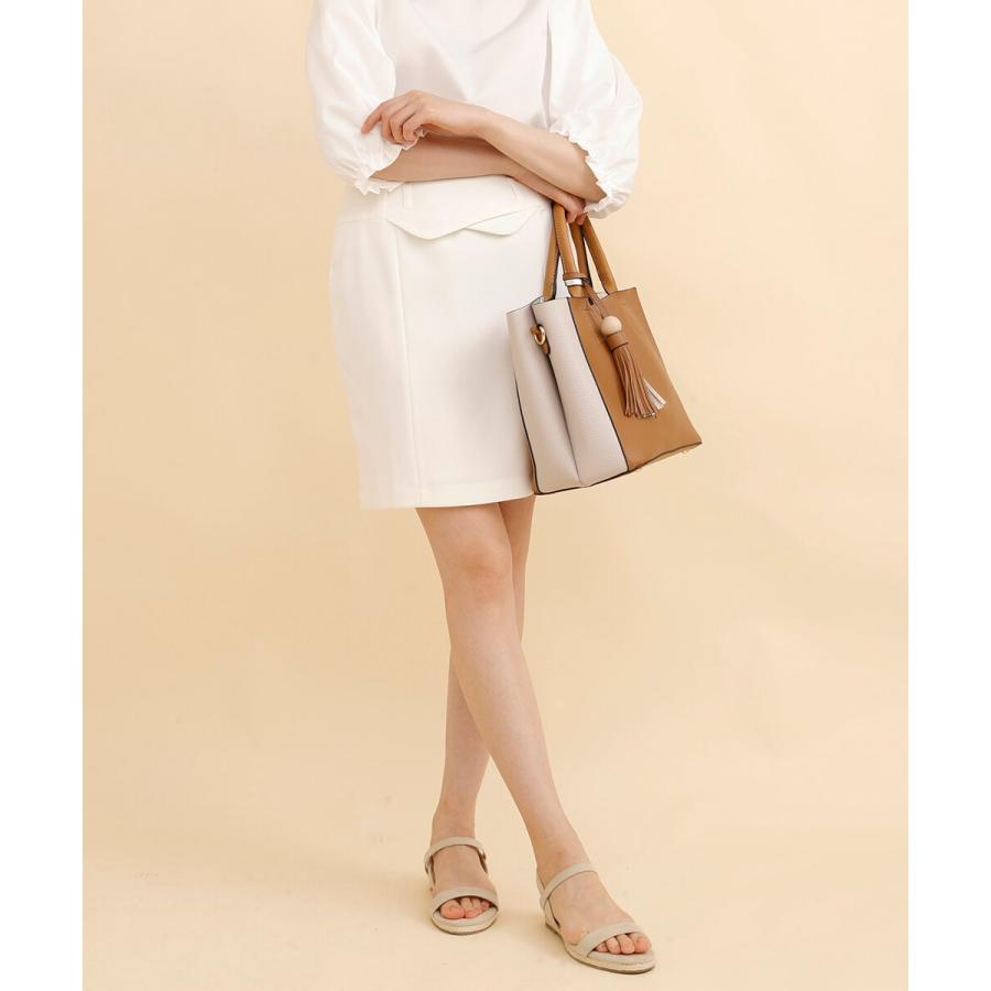 タイトスカート ペプラム 春 スプリング 春服 ひざ丈 ウエストペプラムタイトスカート 仕事 職場 通勤 デート |  | 13