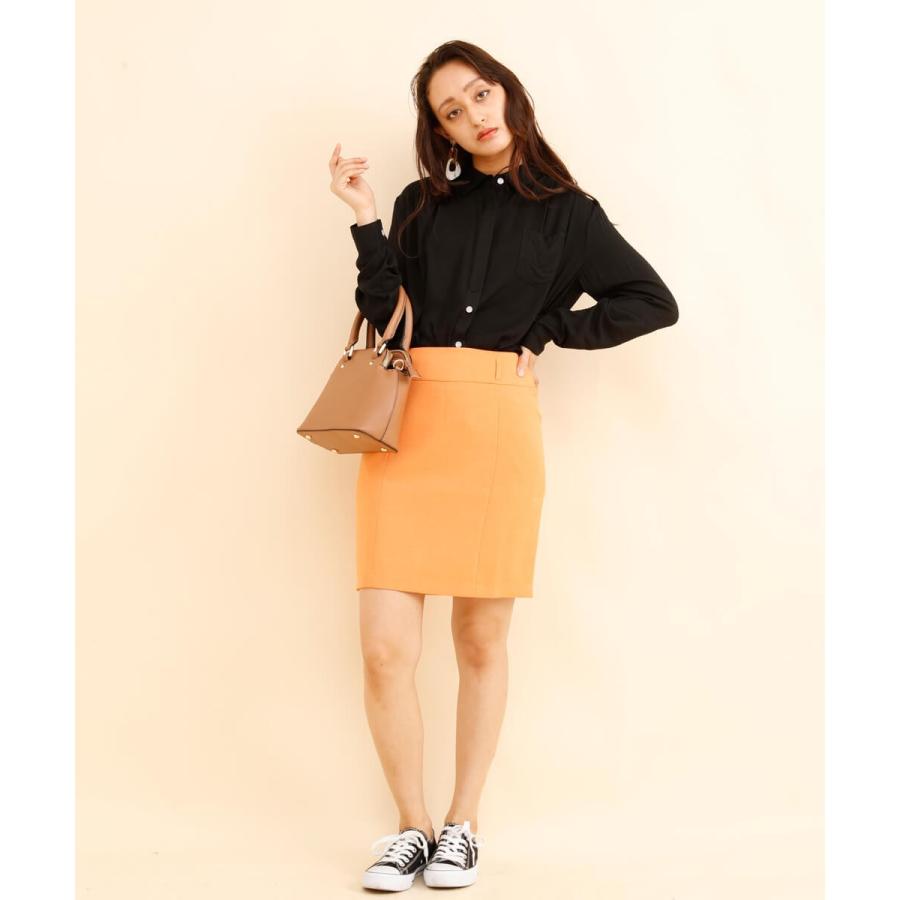 スカート タイトスカート ひざ丈 オフィス ベルト付きタイトスカート |  | 05