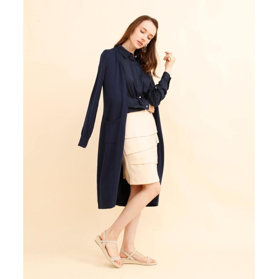 スカート タイトスカート タイト ペプラム ひざ丈 ティアード ぺプラムタイトスカート | 