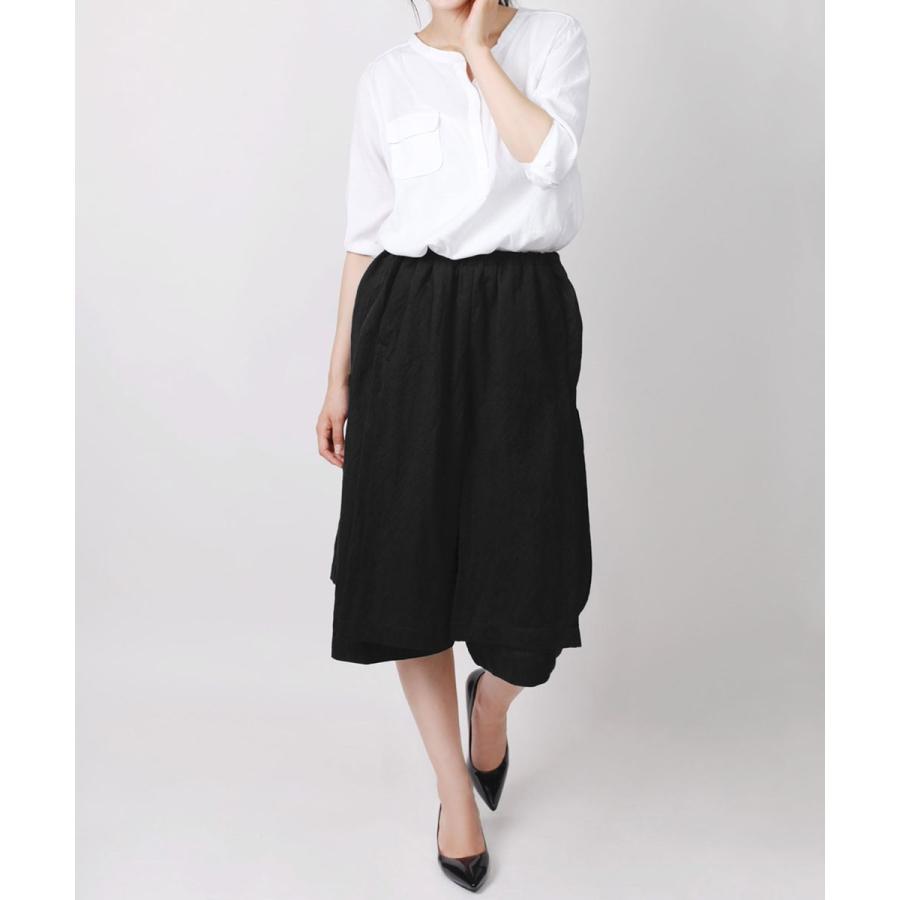 ワイドパンツ リネン レディース パンツ フレアパンツ ショートパンツ ミディアム丈 ガウチョ |  | 02