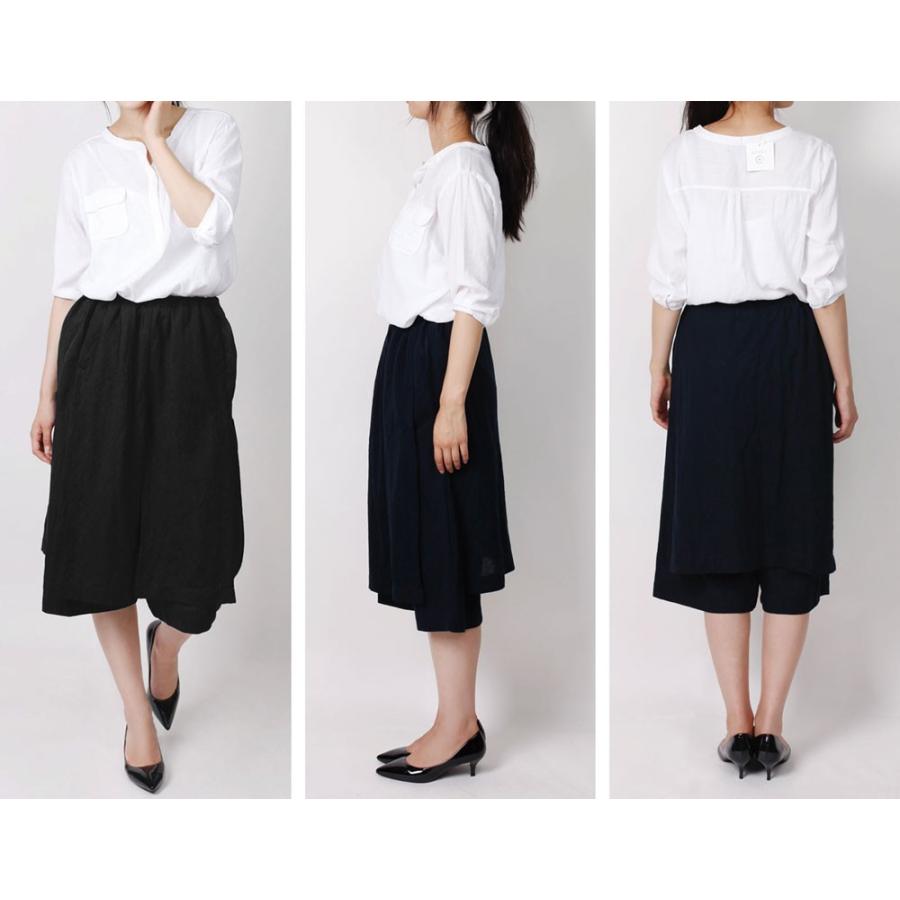 ワイドパンツ リネン レディース パンツ フレアパンツ ショートパンツ ミディアム丈 ガウチョ |  | 05