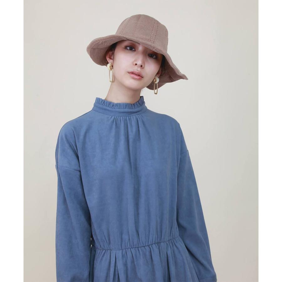 フリルハイネックロングワンピース ワンピース ハイネック 秋 冬 春 Aライン フレアワンピース ウエストマーク シンプル ベーシック 綺麗め 【aimoha】 |  | 11