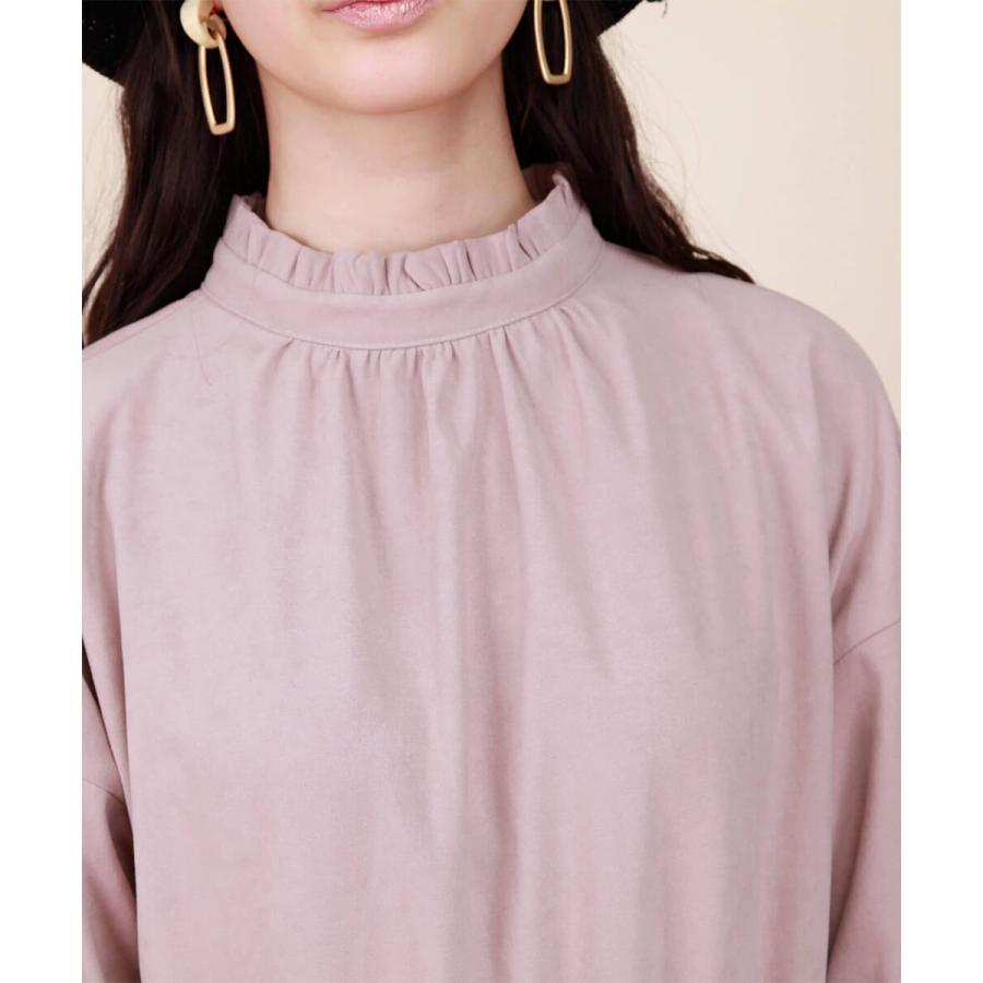 フリルハイネックロングワンピース ワンピース ハイネック 秋 冬 春 Aライン フレアワンピース ウエストマーク シンプル ベーシック 綺麗め 【aimoha】 |  | 16