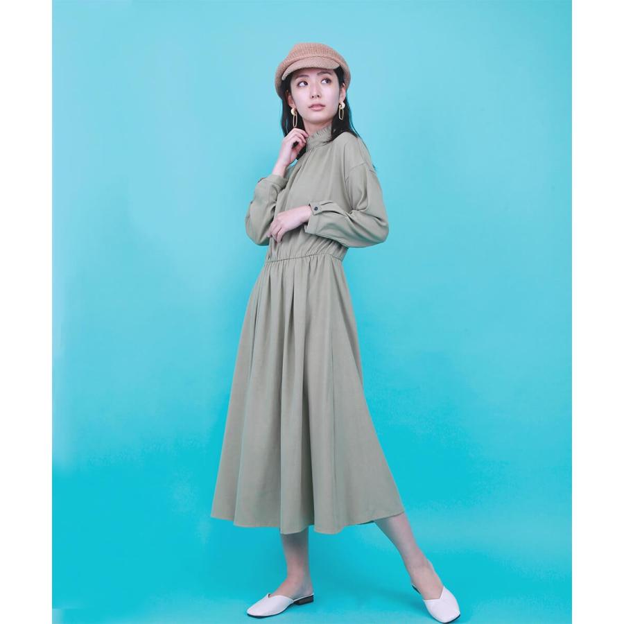 フリルハイネックロングワンピース ワンピース ハイネック 秋 冬 春 Aライン フレアワンピース ウエストマーク シンプル ベーシック 綺麗め Aimoha 7306a Aimoha アイモハ Yahoo 店 通販 Yahoo ショッピング