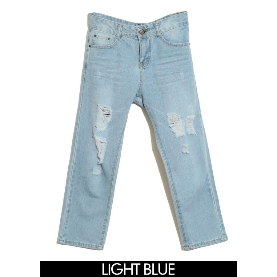 ダメージデニム9分丈パンツ |  | 01