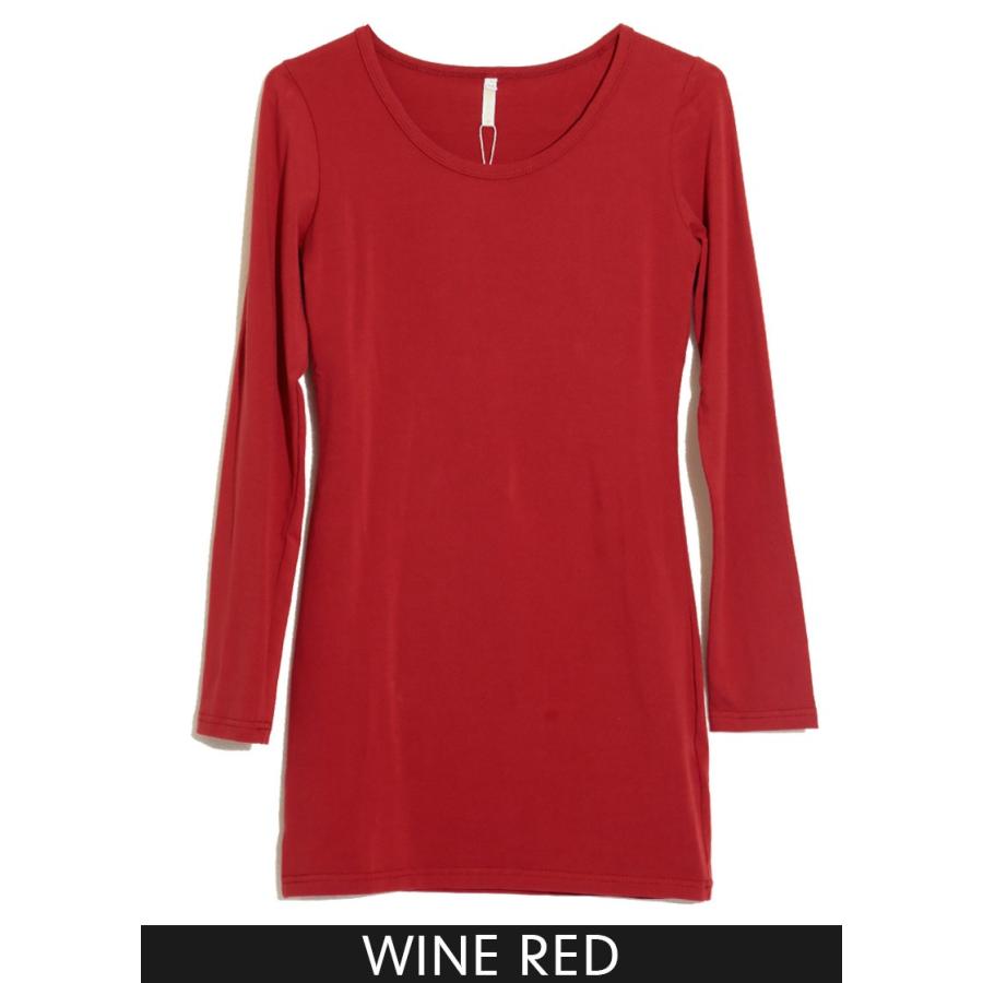 トップス チュニック 無地 Uネックカットソーチュニック |  | 01