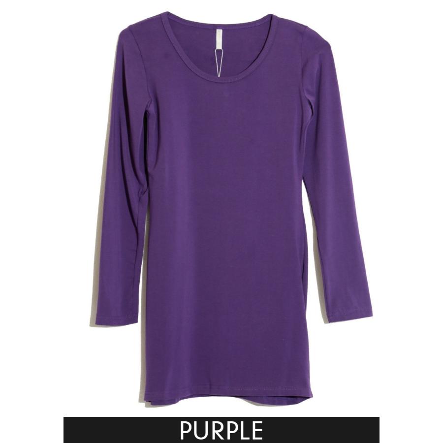 トップス チュニック 無地 Uネックカットソーチュニック |  | 02