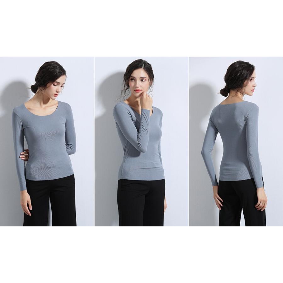 シームレスインナー Cool インナー レディース U型teeシャツ Tシャツ 通気 吸湿 シームレス ロングスリーブ 長袖 薄手 トップス Air Cool Always Alwa0131a Aimoha アイモハ Yahoo 店 通販 Yahoo ショッピング