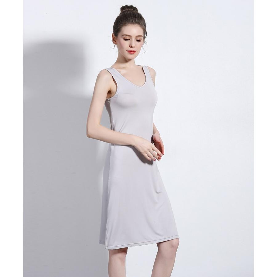 タンクトップワンピース Cool スリップ タンクトップ ワンピース インナー タンクトップインナー Uネック Vネック 肌着 Air Cool Always Alwa0994a Aimoha アイモハ Yahoo 店 通販 Yahoo ショッピング