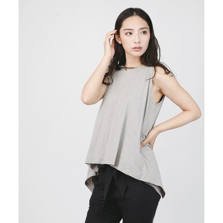 バックプリーツタンクトップ タンクトップ レディース 綿 コットン プリーツ タンク トップス ノースリーブ　Aライン トップス カジュアル 春 夏 【BELL】 |  | 05