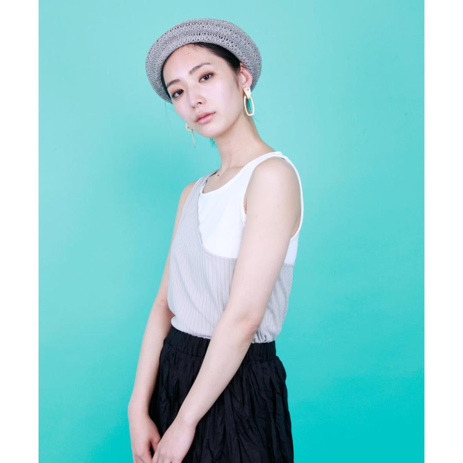 バイカラーノースリトップス タンクトップ レディース ワンショルダー バイカラー オシャレ 大人女性 大人カジュアル モード系 タンク ノースリ リブ 【BELL】 |  | 04