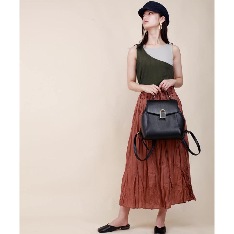 バイカラーノースリトップス タンクトップ レディース ワンショルダー バイカラー オシャレ 大人女性 大人カジュアル モード系 タンク ノースリ リブ 【BELL】 |  | 06