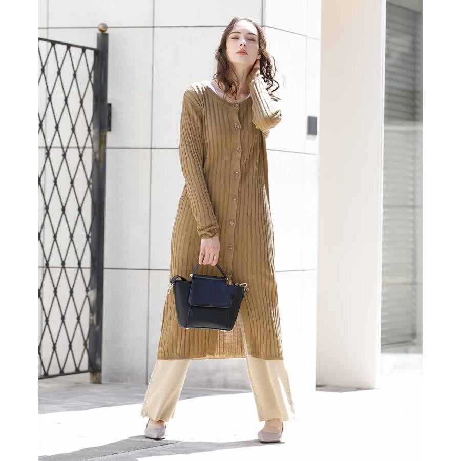 2WAYボタンロングカーディガン カーディガン ロング レディース ボタン ワンピース ワンピースカーディガン 2way 羽織り カーデ リブニット |  | 01