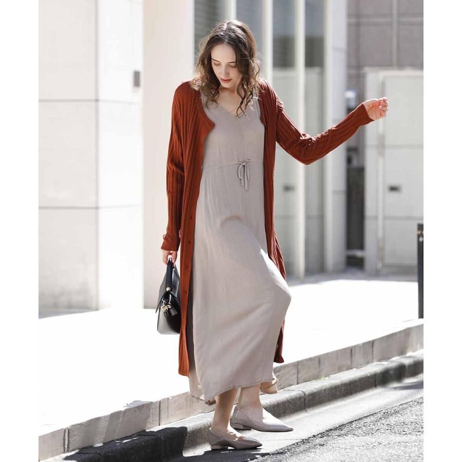 2WAYボタンロングカーディガン カーディガン ロング レディース ボタン ワンピース ワンピースカーディガン 2way 羽織り カーデ リブニット |  | 04