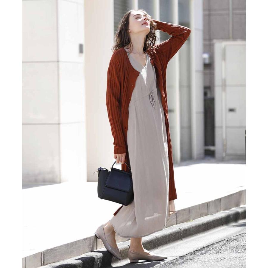 2WAYボタンロングカーディガン カーディガン ロング レディース ボタン ワンピース ワンピースカーディガン 2way 羽織り カーデ リブニット |  | 05