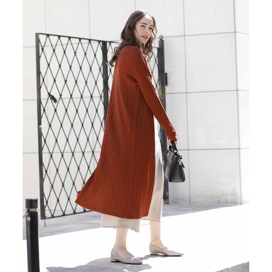 2WAYボタンロングカーディガン カーディガン ロング レディース ボタン ワンピース ワンピースカーディガン 2way 羽織り カーデ リブニット |  | 06