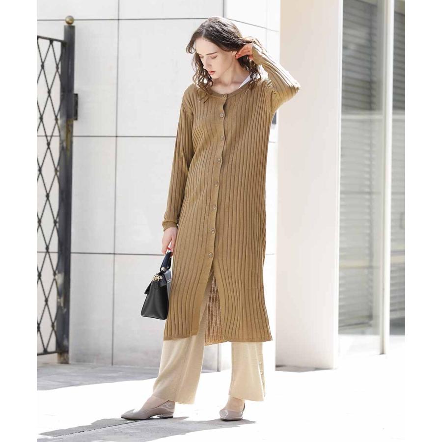 2WAYボタンロングカーディガン カーディガン ロング レディース ボタン ワンピース ワンピースカーディガン 2way 羽織り カーデ リブニット |  | 07