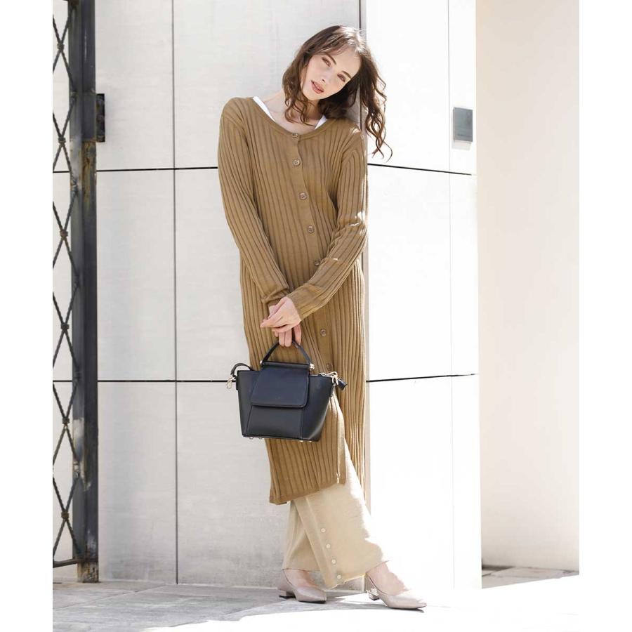 2WAYボタンロングカーディガン カーディガン ロング レディース ボタン ワンピース ワンピースカーディガン 2way 羽織り カーデ リブニット |  | 09