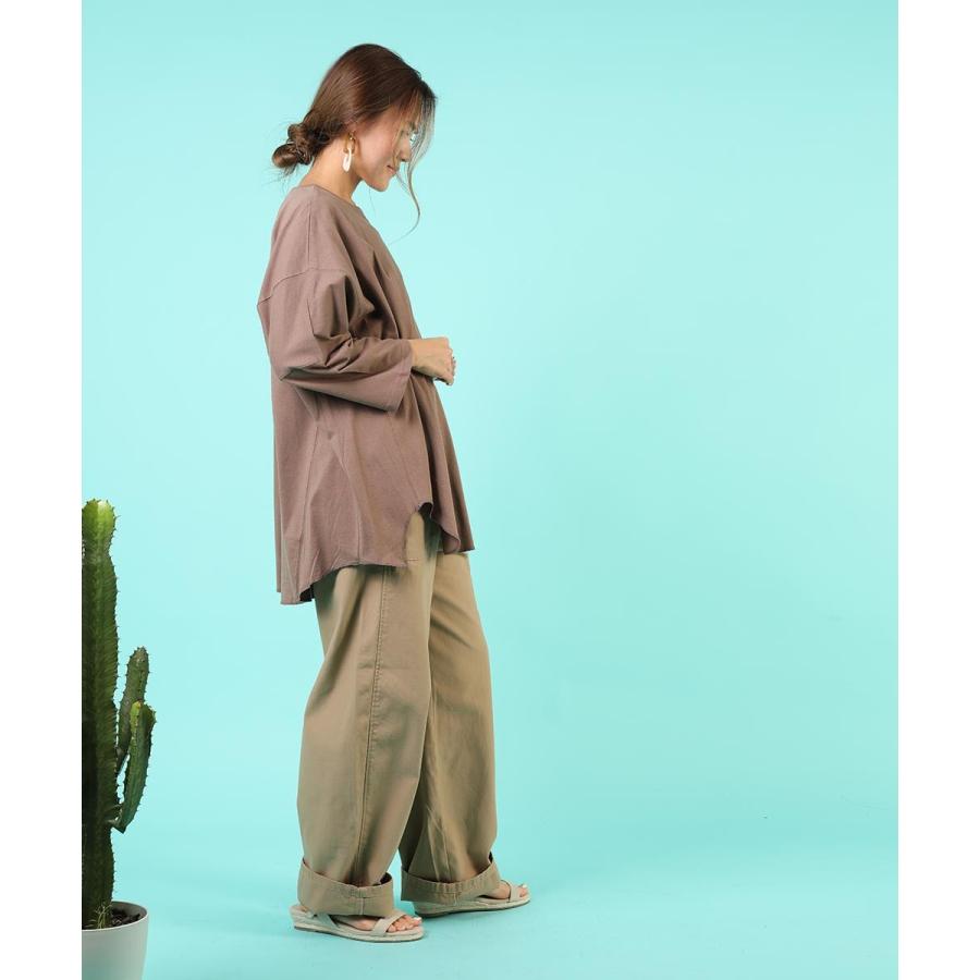 ゆたっりコットンロングTee プルオーバー レディース tシャツ 長袖 綿 ゆったり コットン ロングスリーブ トップス チュニック オーバーサイズ |  | 11