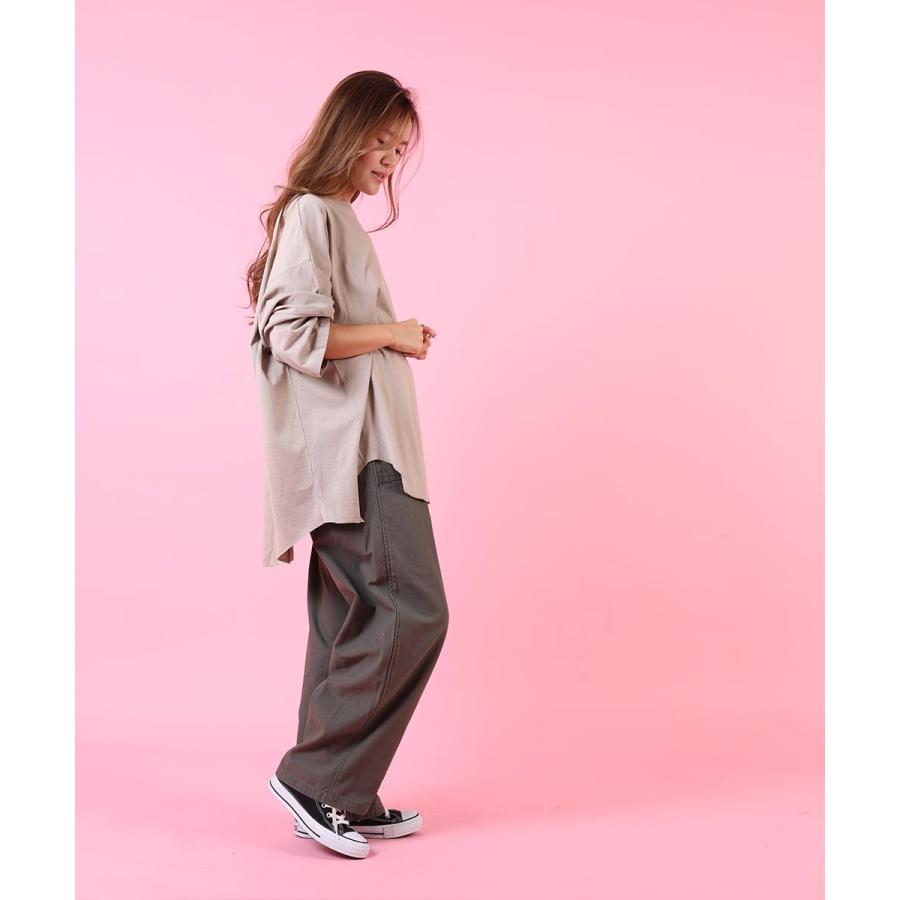 ゆたっりコットンロングTee プルオーバー レディース tシャツ 長袖 綿 ゆったり コットン ロングスリーブ トップス チュニック オーバーサイズ |  | 03