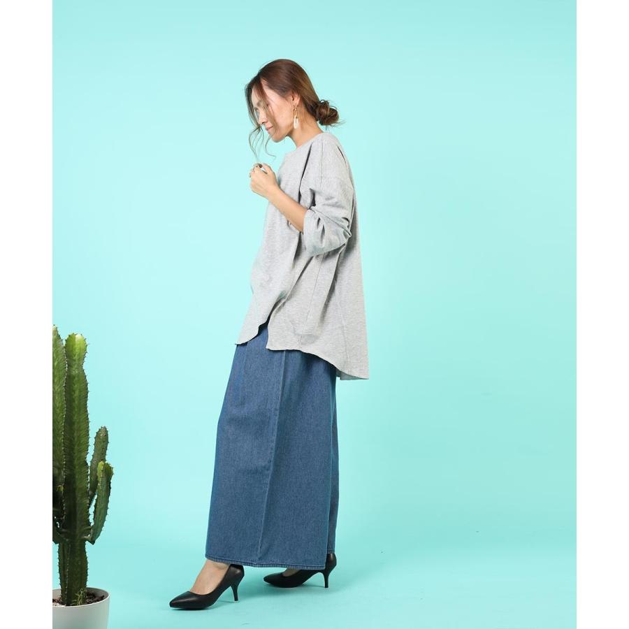 ゆたっりコットンロングTee プルオーバー レディース tシャツ 長袖 綿 ゆったり コットン ロングスリーブ トップス チュニック オーバーサイズ |  | 05