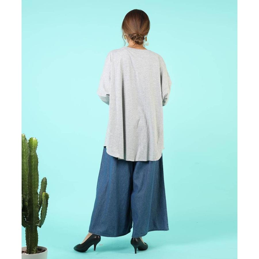 ゆたっりコットンロングTee プルオーバー レディース tシャツ 長袖 綿 ゆったり コットン ロングスリーブ トップス チュニック オーバーサイズ |  | 06