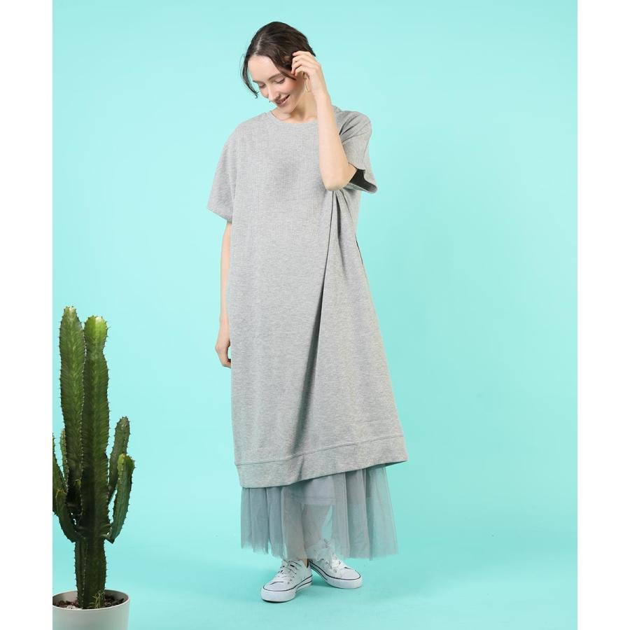 ゆったりワッフルワンピース ワッフル ワンピース 春夏 ゆったり 半袖 tシャツワンピース ロング カジュアル 綿 コットン カットソー 春ワンピ 【BELL】 |  | 11