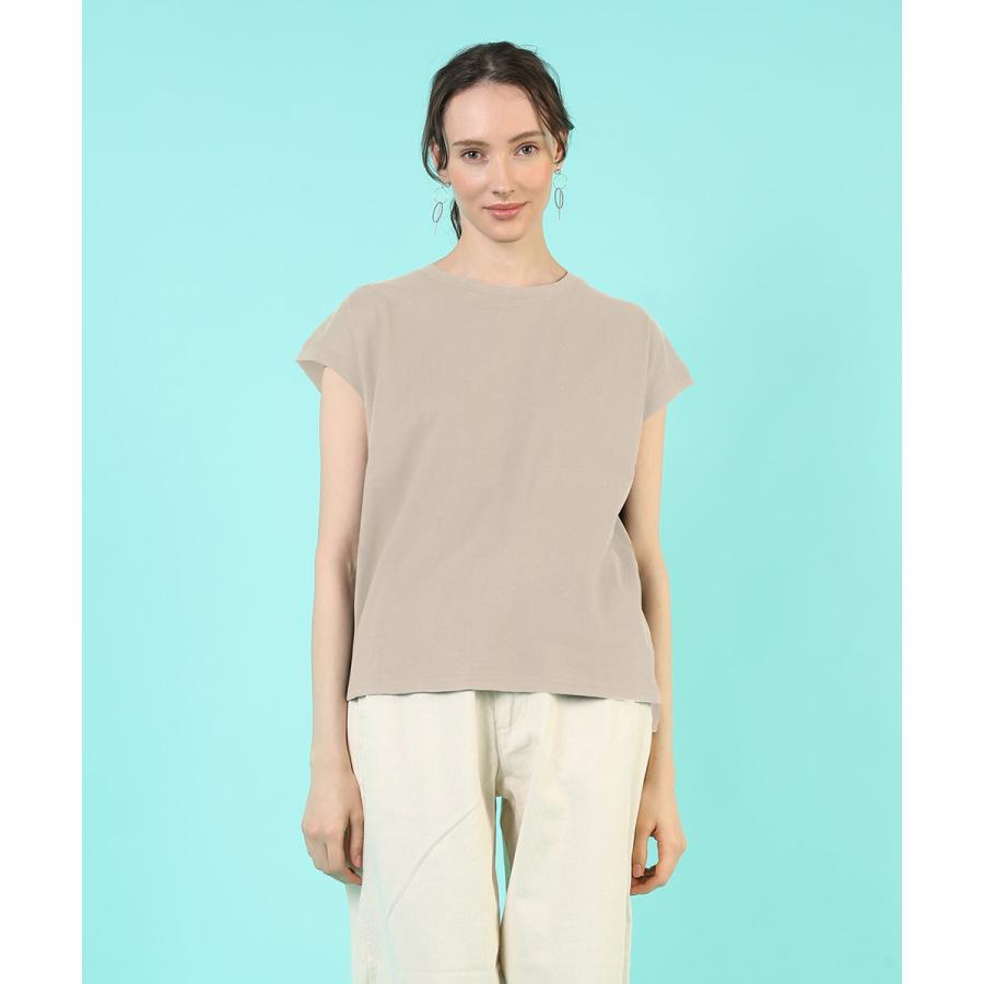 tシャツ レディース 半袖 綿 レディース フレンチスリーブ カジュアル 二の腕カバー フレンチ袖 トップス 無地 カットソー 春 夏 【BELL】 |  | 11