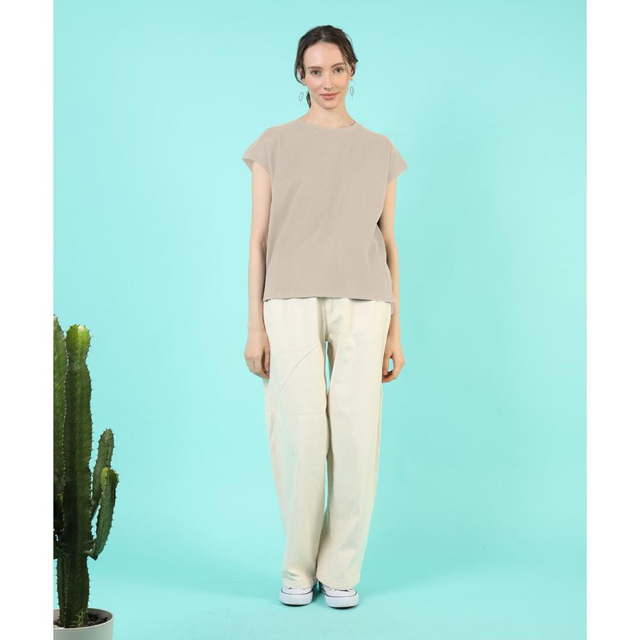 tシャツ レディース 半袖 綿 レディース フレンチスリーブ カジュアル 二の腕カバー フレンチ袖 トップス 無地 カットソー 春 夏 【BELL】 |  | 12