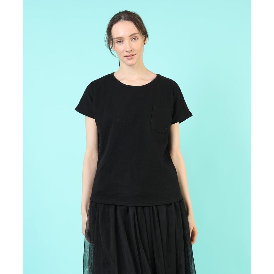 tシャツ レディース 半袖 綿 レディース フレンチスリーブ カジュアル 二の腕カバー フレンチ袖 トップス 無地 カットソー 春 夏 【BELL】 |  | 03