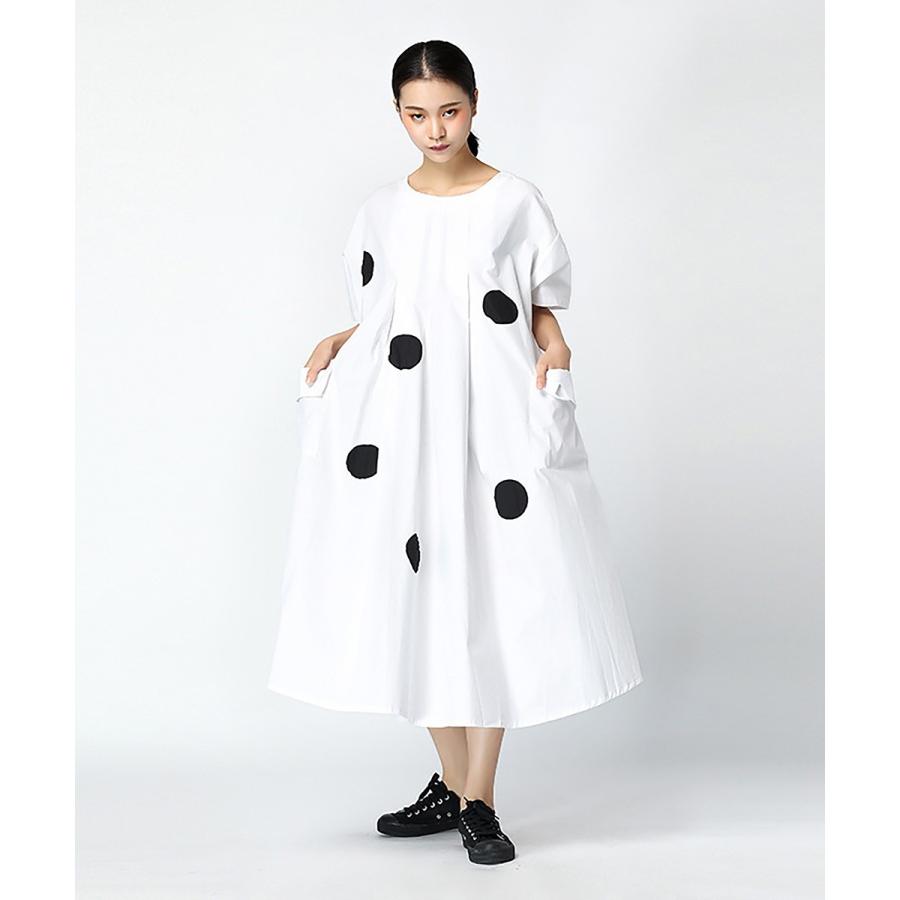 ボックスワンピース×C yards ワンピース レディース デザイン ロングワンピース レディース フレア ドット【C yards】 |  | 03