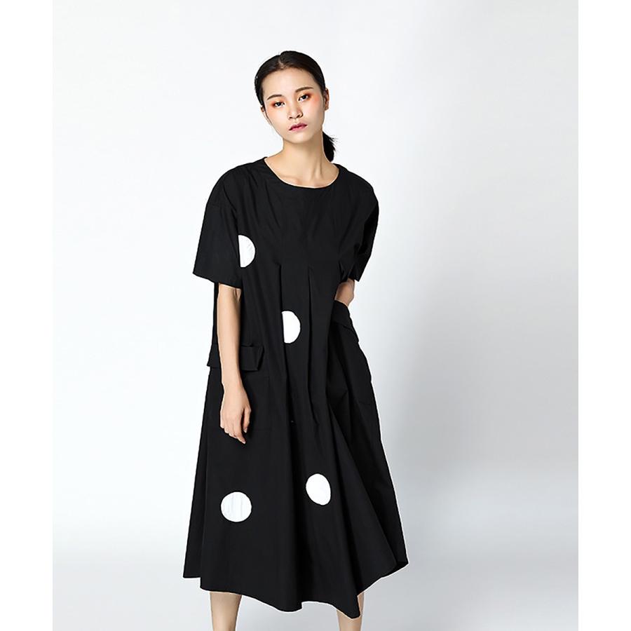 ボックスワンピース×C yards ワンピース レディース デザイン ロングワンピース レディース フレア ドット【C yards】 |  | 05