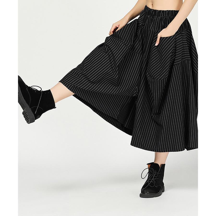 ワイドパンツ×C yards ワイドパンツ レディース デザイン パンツ オーバーサイズ ウエストゴム ブラック 個性的 【C yards】 |  | 04