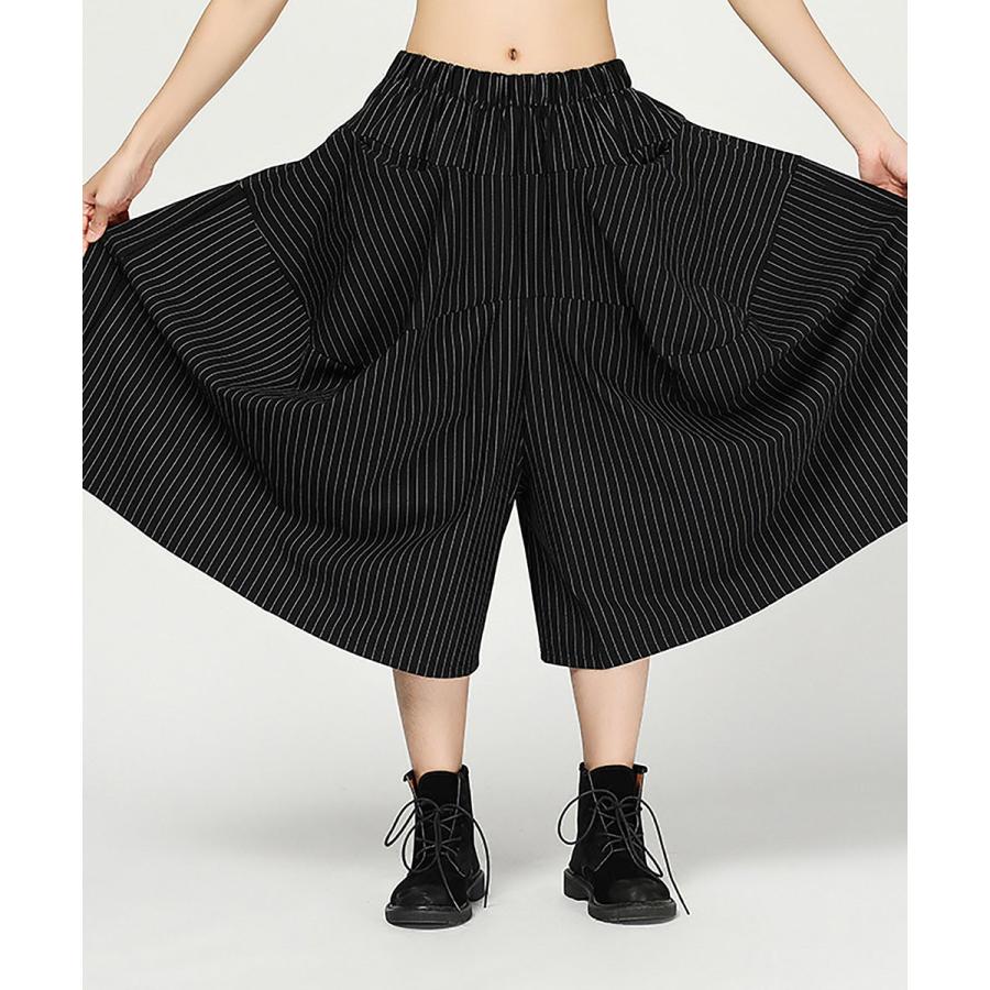 ワイドパンツ×C yards ワイドパンツ レディース デザイン パンツ オーバーサイズ ウエストゴム ブラック 個性的 【C yards】 |  | 07