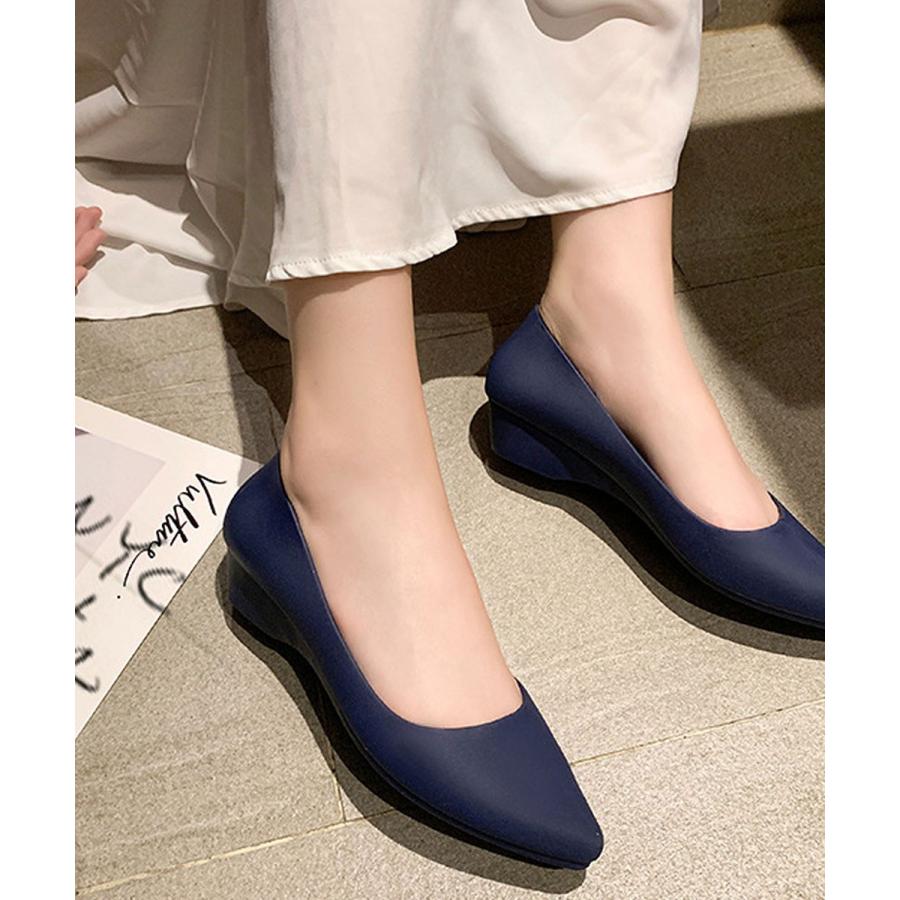 ウェッジヒールレインパンプス レインパンプス レディース レインシューズ ブラック ネイビー ベージュ 22 22.5 23 23.5 24  撥水 軽量 |  | 05