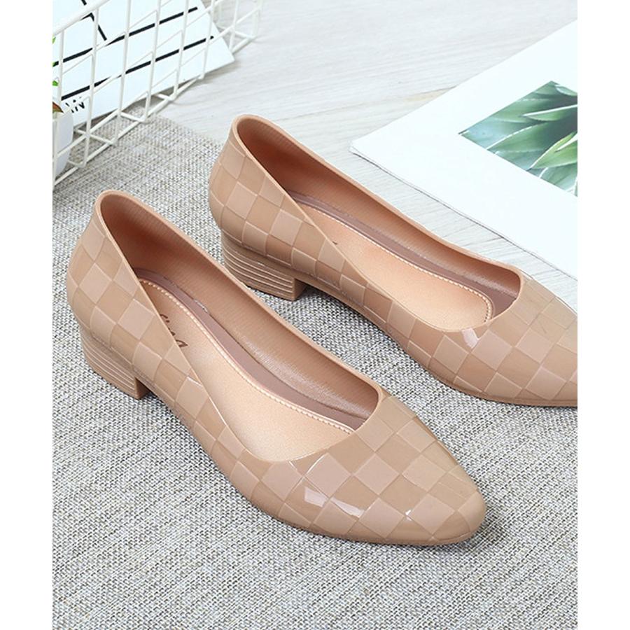 レインパンプス レディース ヒール 3cm レインシューズ パンプス レイン ブラック ブルー ベージュ 雨 22 22.5 23 23.5 24 撥水 軽量 |  | 10