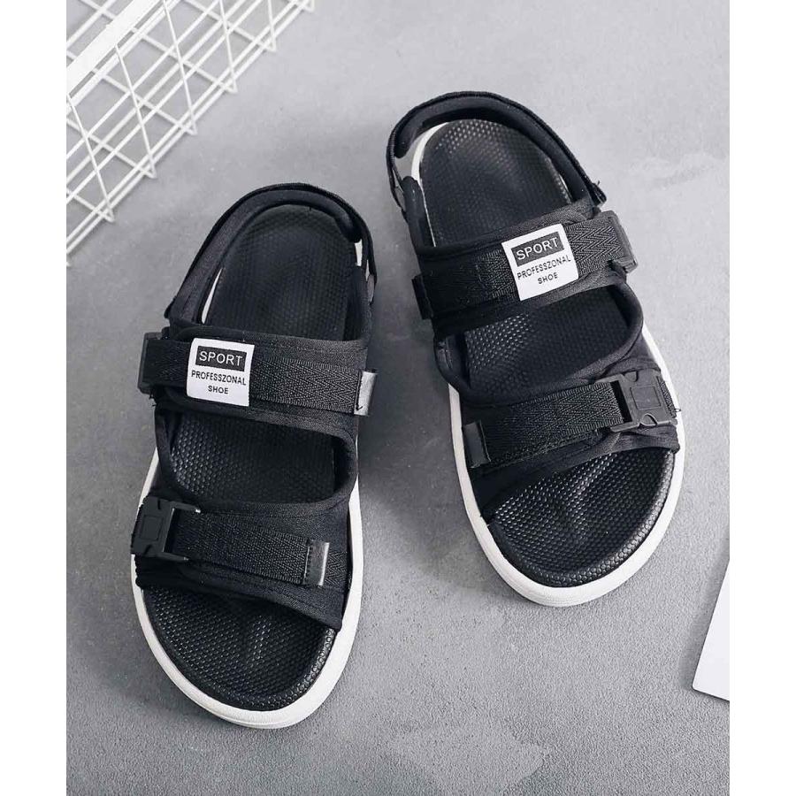 スポーツサンダル レディース 厚底 スポサン ウェッジソール 歩きやすい ピーチサンダル マジックテープ スポーツ サンダル ブラック レッド |  | 10