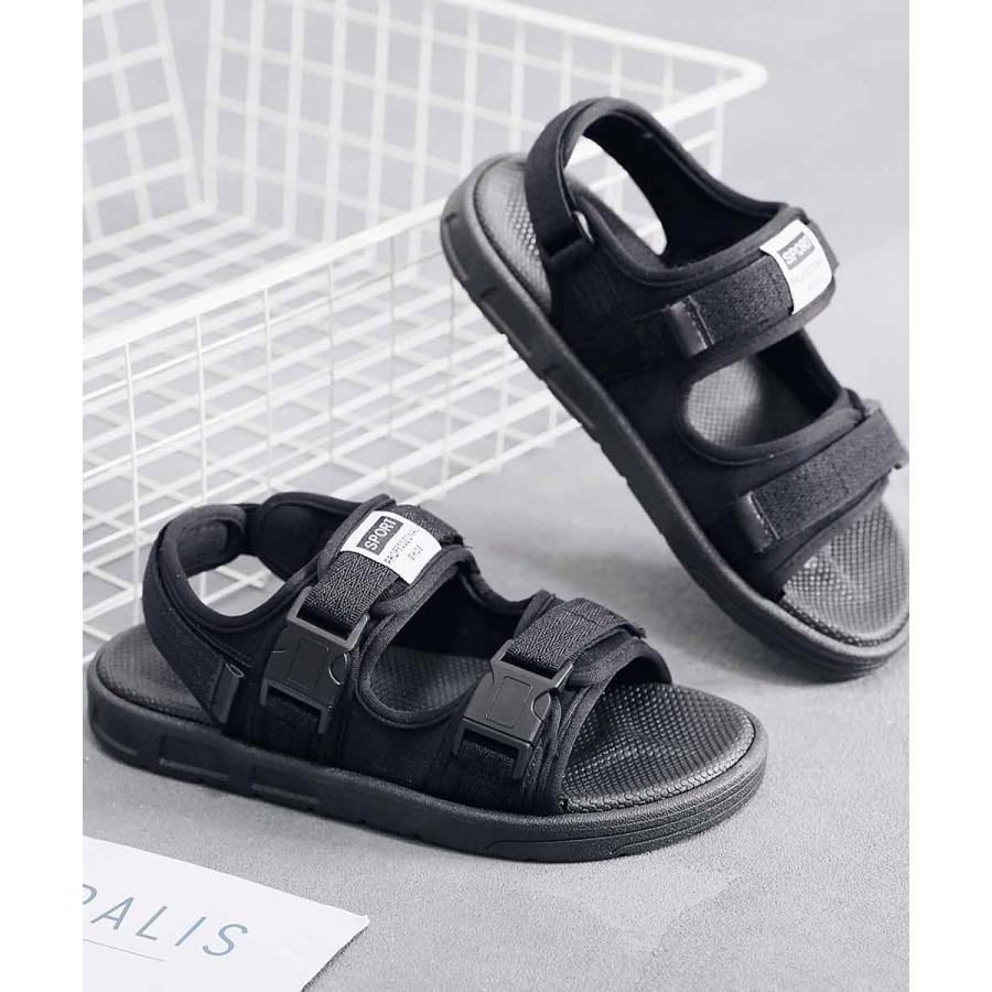 スポーツサンダル レディース 厚底 スポサン ウェッジソール 歩きやすい ピーチサンダル マジックテープ スポーツ サンダル ブラック レッド |  | 04