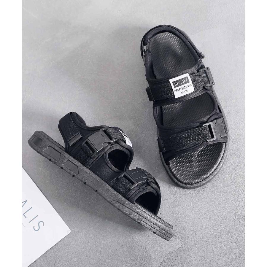 スポーツサンダル レディース 厚底 スポサン ウェッジソール 歩きやすい ピーチサンダル マジックテープ スポーツ サンダル ブラック レッド |  | 05