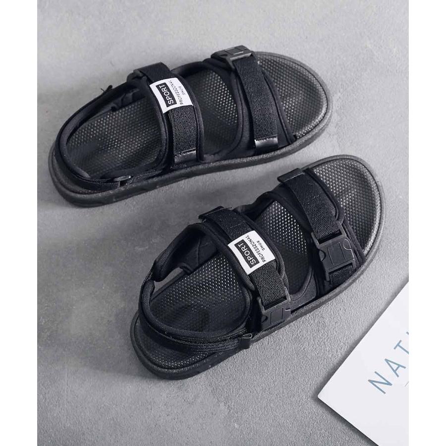 スポーツサンダル レディース 厚底 スポサン ウェッジソール 歩きやすい ピーチサンダル マジックテープ スポーツ サンダル ブラック レッド |  | 06