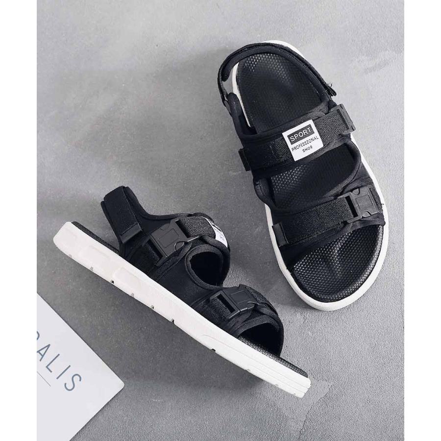 スポーツサンダル レディース 厚底 スポサン ウェッジソール 歩きやすい ピーチサンダル マジックテープ スポーツ サンダル ブラック レッド |  | 08