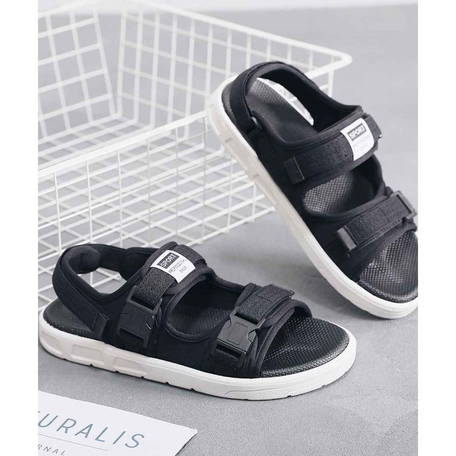 スポーツサンダル レディース 厚底 スポサン ウェッジソール 歩きやすい ピーチサンダル マジックテープ スポーツ サンダル ブラック レッド |  | 09