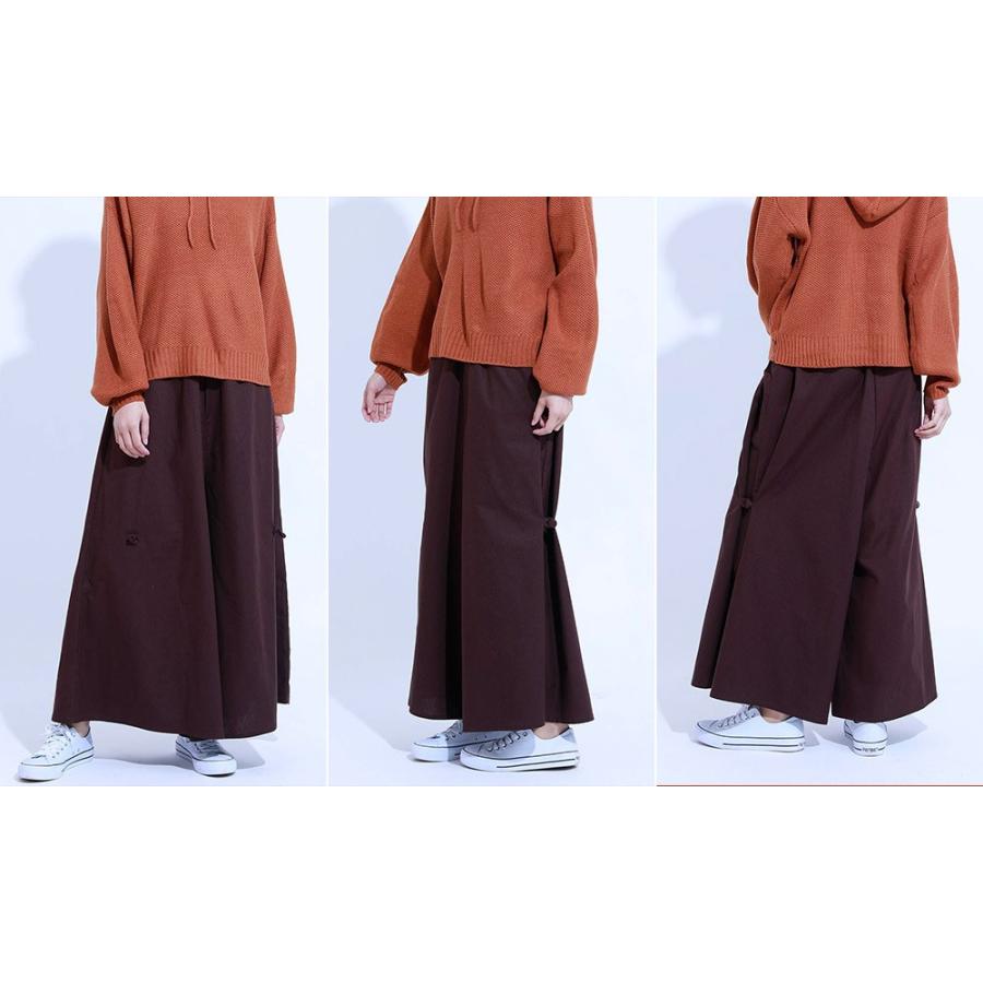 ワイドパンツ レディース パンツ ワイド ウエストゴム 2way サイドフック ハイウエスト ボトムス 綿 コットン リネン 麻 ナチュラル 秋 冬 |  | 18
